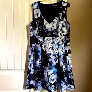Navy Blue Flower Dress